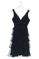 UNIQUE Babydollkleid Damen Kleid Gr. DE 34 schwarz Elegant