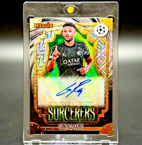 Goncalo Ramos 2023-24 Topps Merlin UCC #SA-GR Sorcerers Green Mojo AUTO /99