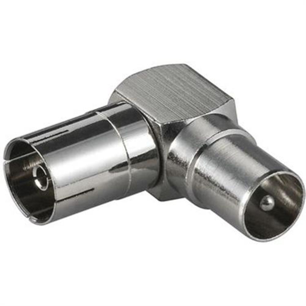 VALUE 11.99.4477 Koaxial Winkeladapter Stecker/Kupplung Metall