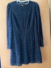 Fashion Union Spitzen Kleid Schwarz Gr. 38