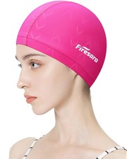 Fishtail Fabric Swim Cap for Men Women Breathable High Elasticity Swimming Ca...