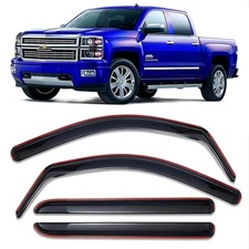 in Channel Window Visors Rain Guards 2014-2018 SILVERADO/GMC Sierra Crew Cab