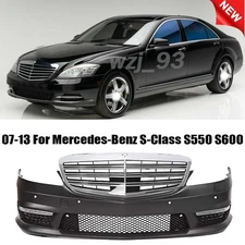 Fits 07-13 Benz W221 S-Class S63/S65 AMG Style Front Bumper Cover Conversion Kit