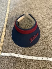 Vtg Titleist Navy Burgundy Clip On Golf Visor Made Usa Vtg Titleist Navy Burgundy Clip On Golf Visor Made Usa