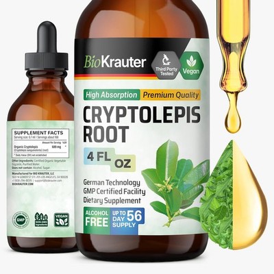 BIO KRAUTER Cryptolepis Sanguinolenta Extract - Vegan Cryptolepis Tincture for I