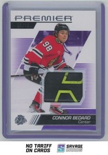 2025-26 Upper Deck Premier Premium Memorabilia Connor Bedard /10 #80 Chicago
