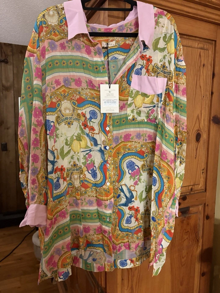 Spell & the Gypsy Maddelena Shirt Mosaic Size 3XL NWT Hard To Find - Image 4 of 4