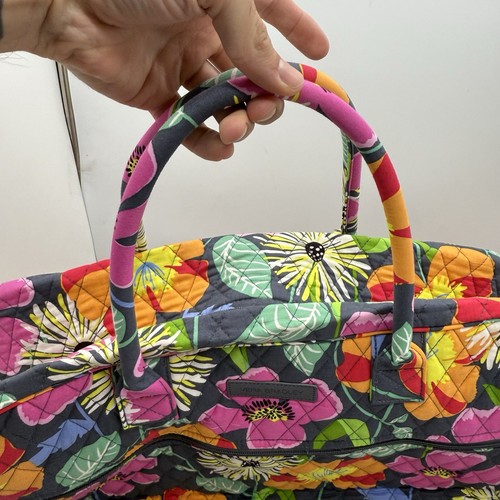 Vera Bradley Jazzy Blooms Weekender Duffle Bag Quilted Floral Travel Carry On - Picture 8 of 11