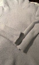 AVA SPORT Dickfädiger eisblauer Pullover Roll-Hochkragen mit Cashmere  Gr. S