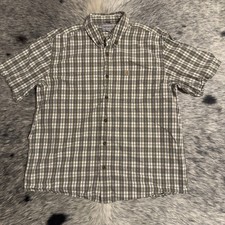    VINTAGE CARHARTT Relaxed Fit Plaid Button-Down Short Sleeve Shirt - Size...