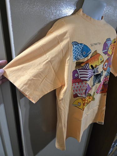 Crazy Shirts Hawaii B. Kliban Cat T Shirt So Many Fish So Little Time Size Large - Picture 4 of 10