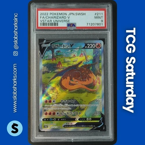 2022 POKEMON SWSH VSTAR UNIVERSE JP #211/172 CHARIZARD V SPECIAL ART RARE PSA 9