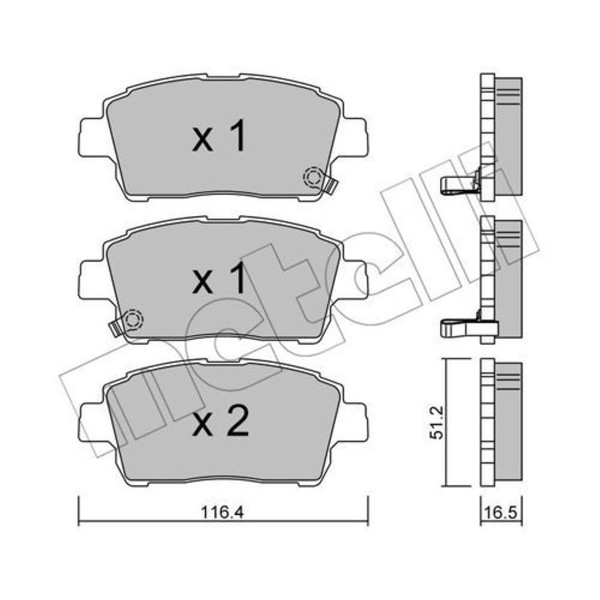 Metelli BremsbeläGe Vorne FüR Toyota Yaris Verso Corolla Station Wagon-image