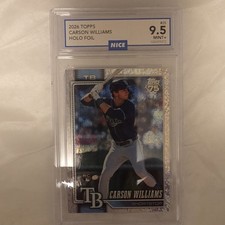 Topps 2026 Series 1 Carson Williams #25 Holo Foil Rookie Tampa Bay Rays NICE 9.5