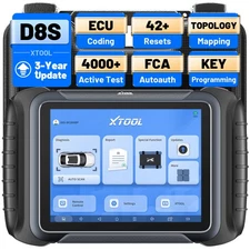 XTOOL D8S V2.0 OBD2 Scan Tool Auto Diagnositc ECU Coding Key Programmer PMI TPMS