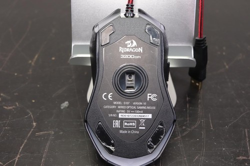 Redragon S107 USB Wired Optical Gaming Mouse, Red Illumination, 3200DPI - Picture 4 of 5