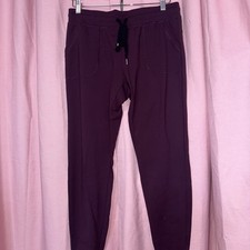 Zyia Active Women's Joggers Size Medium Drawstring Nylon Spandex Purple Pockets
