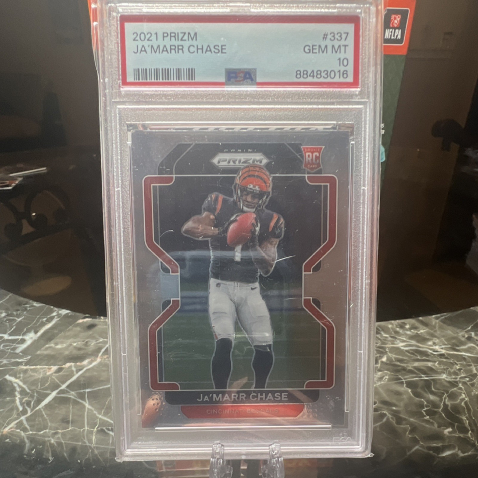 Panini 2021 Prizm Ja'Marr Chase Rookie Base #337 PSA 10 Cincinnati Bengals