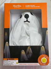 Martha Stewart DOG GHOST LED Light Up WHITE Fabric 2 Feet NWT