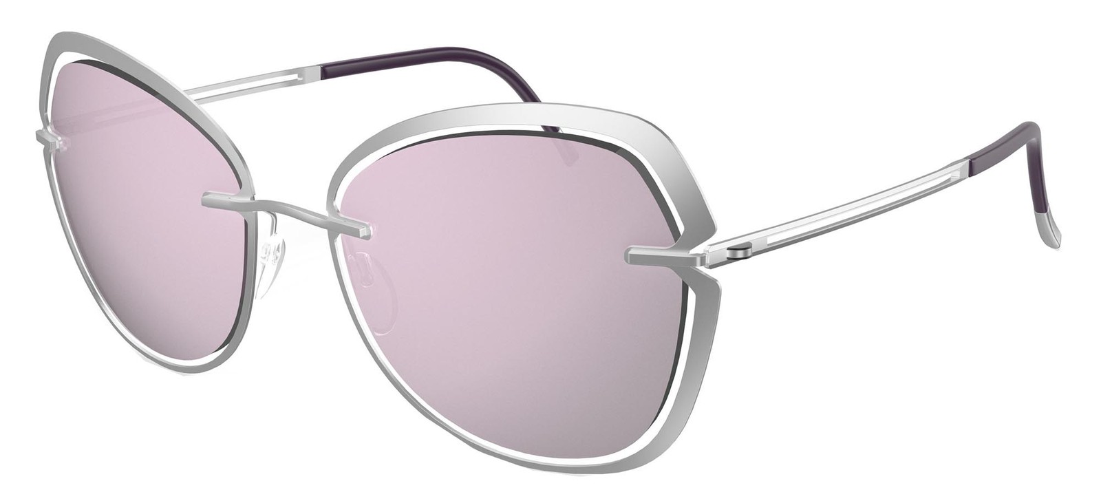 Occhiali da Sole Silhouette BOLSCHOI GRACE 8180 SILVER/VIOLET One Size donna