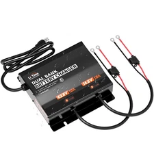 LiTime 2-Bank(43.8V 10A & 14.6V 10A) Lithium Battery Charger for 36V(38.4V 12.8V