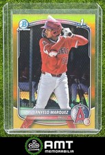 Anyelo Marquez 2025 Bowman Chrome 1/50 Prospects Gold Refractor Angels