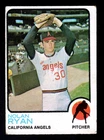 1973 Topps Baseball Card #220 Nolan Ryan HOF California Angels VG *al