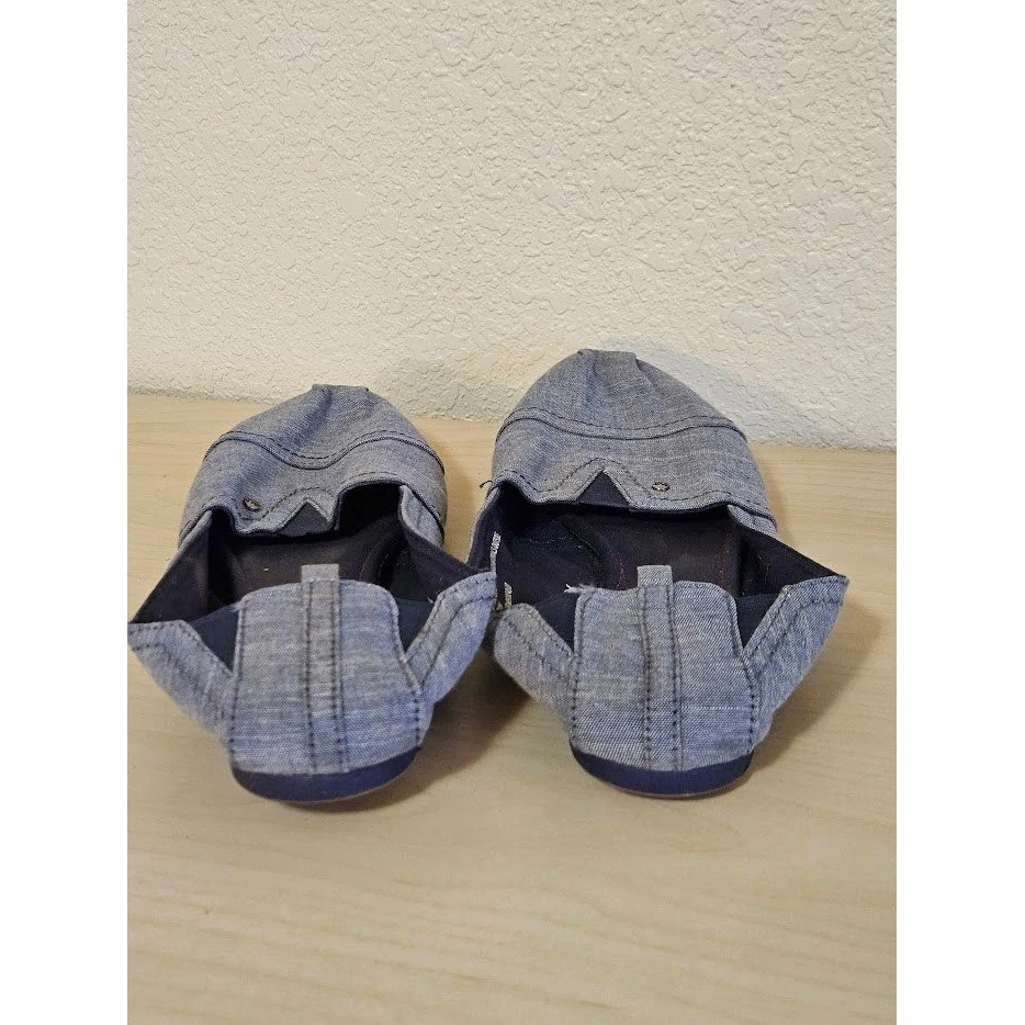 Mad Love поскользнуться на холсте плоскостях туфли женщин размер 10 серый синий комфорт нейтральный - Изображение 4 из 4