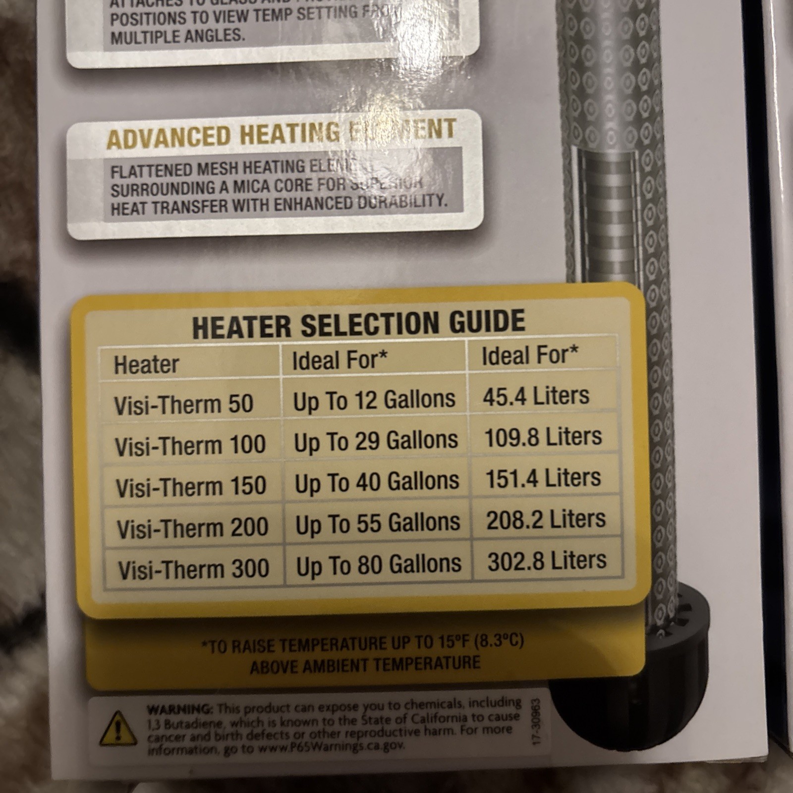 Marineland Visi Therm Submersible Aquarium Heater100W (up to 29 gal.) ML90640