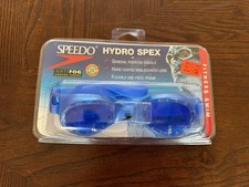 NOS Speedo Vintage Anti Fog Swim Goggles HYDRO SPEX Swim Goggle Blue Fitness