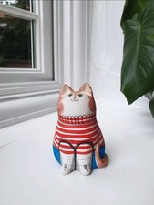 Vintage Joan De Bethel Ceramic Cat Sailor Figurine Collectible