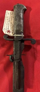 RARE-“GENOA” City State COMBO Sword/Matchlock Gun-ENGRAVED Concave/Convex Blade!