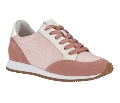 BIRDIES Women's Roadrunners in Rosette Pink and White Sneakers Size 8.5