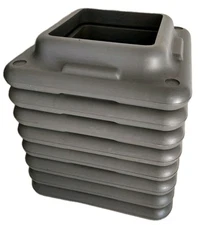 Aerobic Step Risers Set Of 2 Plastic Gray 16" X 16"