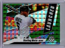 2021 Panini Mosaic #L7 Starling Marte Launched Green Mosaic
