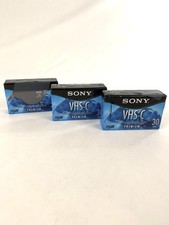 Sony VHS-C 30 Mins EP 90 Mins Premium Grade 3-pack Video Cassette Tapes SP NEW