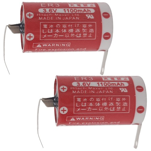 (50-Pcs) 3.6V ER3 Non-rechargeable Li-ion PLC Battery with Solder feet 1100mAh - Picture 6 of 6