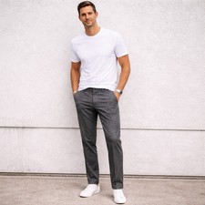 NWT Goodfellow Co Every Wear Straight Chino Pant Men 40x32 Gray Capsule Stretch