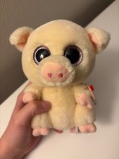 TY Beanie Boos PIGGLEY the Pig Glitter Eyes 6 inch MWMTs Boo Toy 2016 Retired