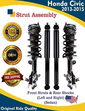 New OE Front Struts & Rear Shocks for 2013-2015 Honda Civic Lifetime Warranty