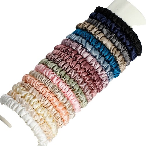 Vtg 1950s 60s Beaded Snood Hair Net Pearl AB Crystal Satin  display picture 3
