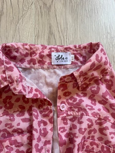 Lola + The Boys Girls Pink Cheetah Skirt & Top Set Sz. 6/7Y - Picture 3 of 6