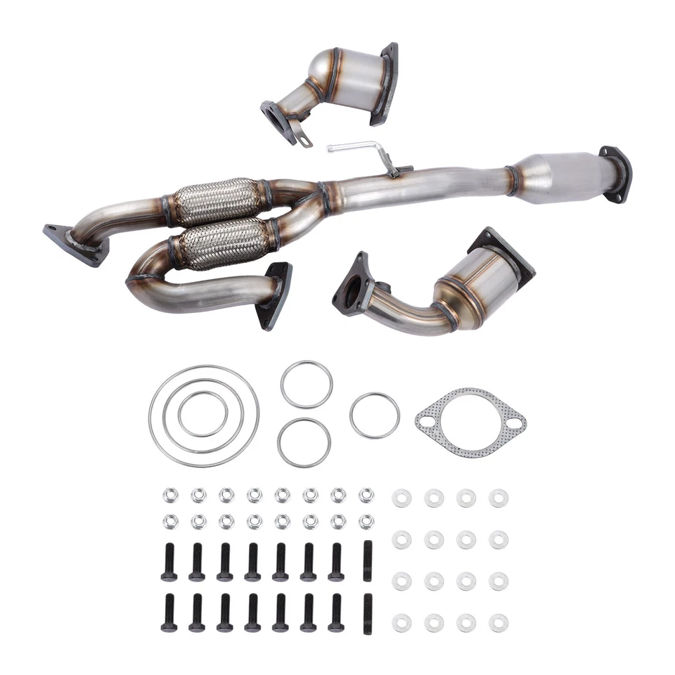 Catalytic Converter Set Fit For Nissan Maxima 3.5L 2009-2014 All Three W GASKETS - Image 3 of 4
