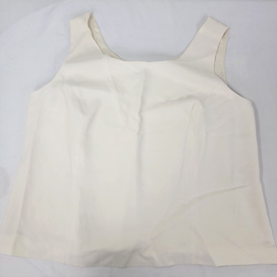 Le Suit Separates Cream Ivory Shell Tank Lined Career Business Size 22W 22 W New