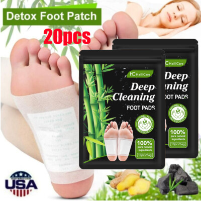 20pcs Detox Foot Patches Pads Body Toxins Feet Slimming Deep Cleansing Herbal