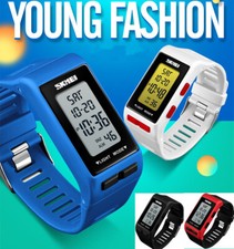 Digital Watch Sport Band Wrist LED Waterproof Chronograph Repeater For Men Women