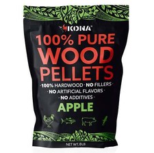 Kona 100% Pellet di Legno di Mela (8lbs) - Grigliate e Affumicate - Puro Concentrato