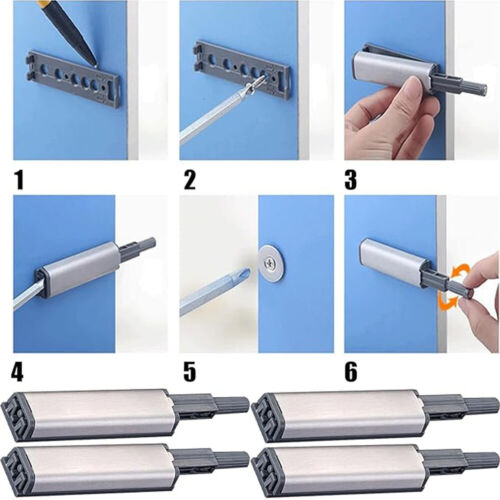 10 Stück Push to Open Schrank Tür Magnetschnäpper Drucktüröffner Möbelmagnet Set - Bild 11 von 14