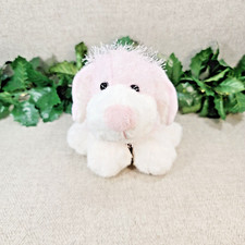 Ganz Webkinz Pink and White Puppy Dog Plush. No Code. HM228