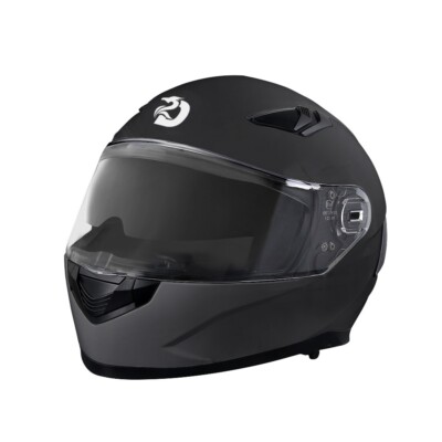 Integralhelm Motorradhelm Fullface Helm ECE22.06 Doppelvisier Schwarz Erwachsene